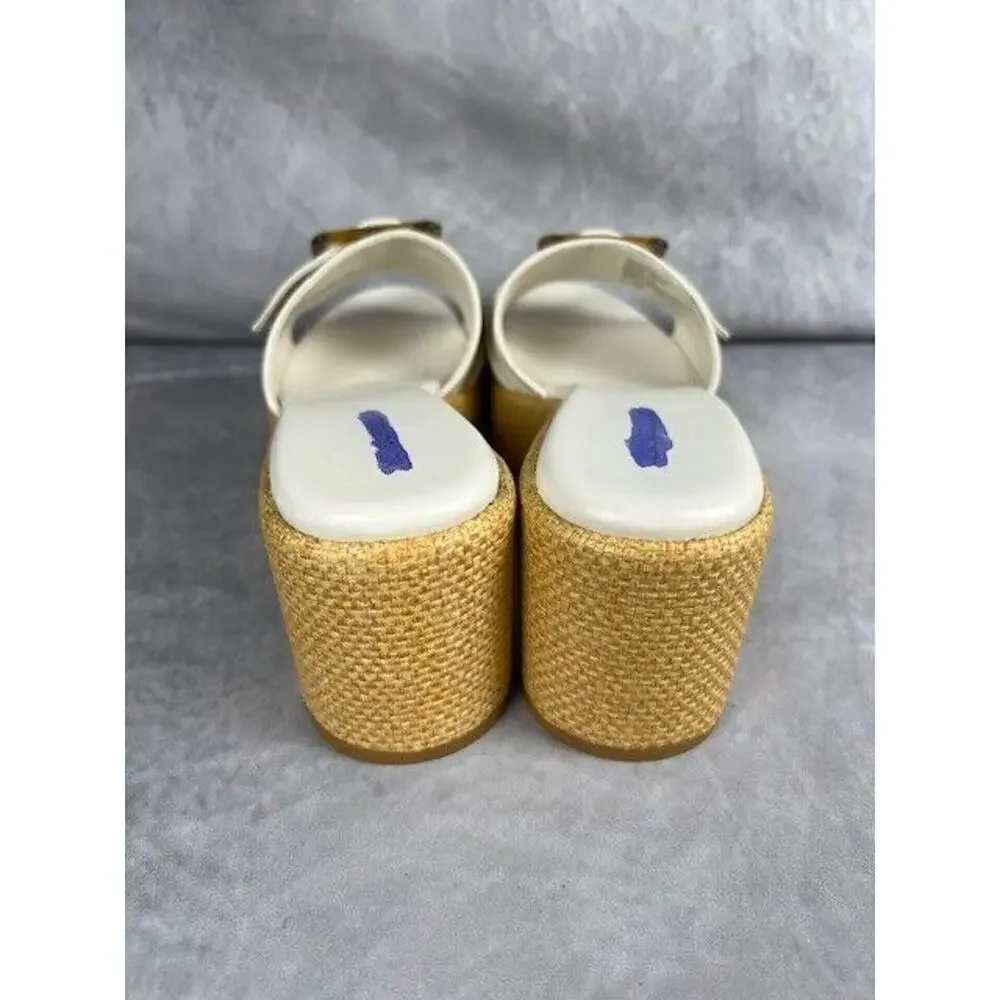 Nordstrom Women’s 7.5M Courtney Sandals Sandal Platform Slide Ivory